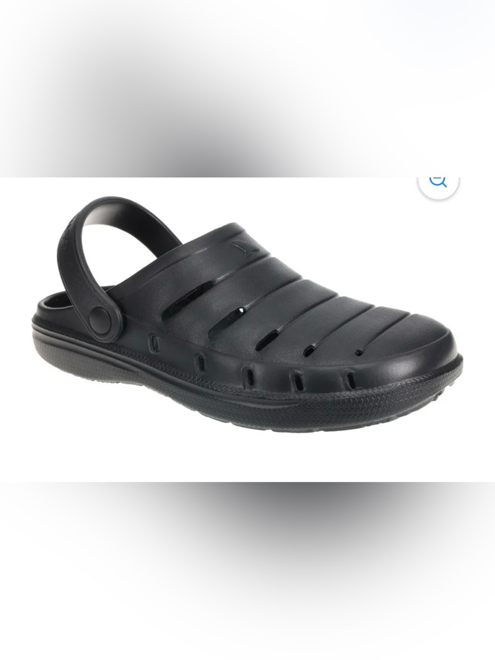 Black Ventilated Clog with Rotating Heel Strap